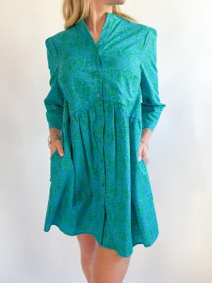 Leila Floral Buttoned Mini Dress