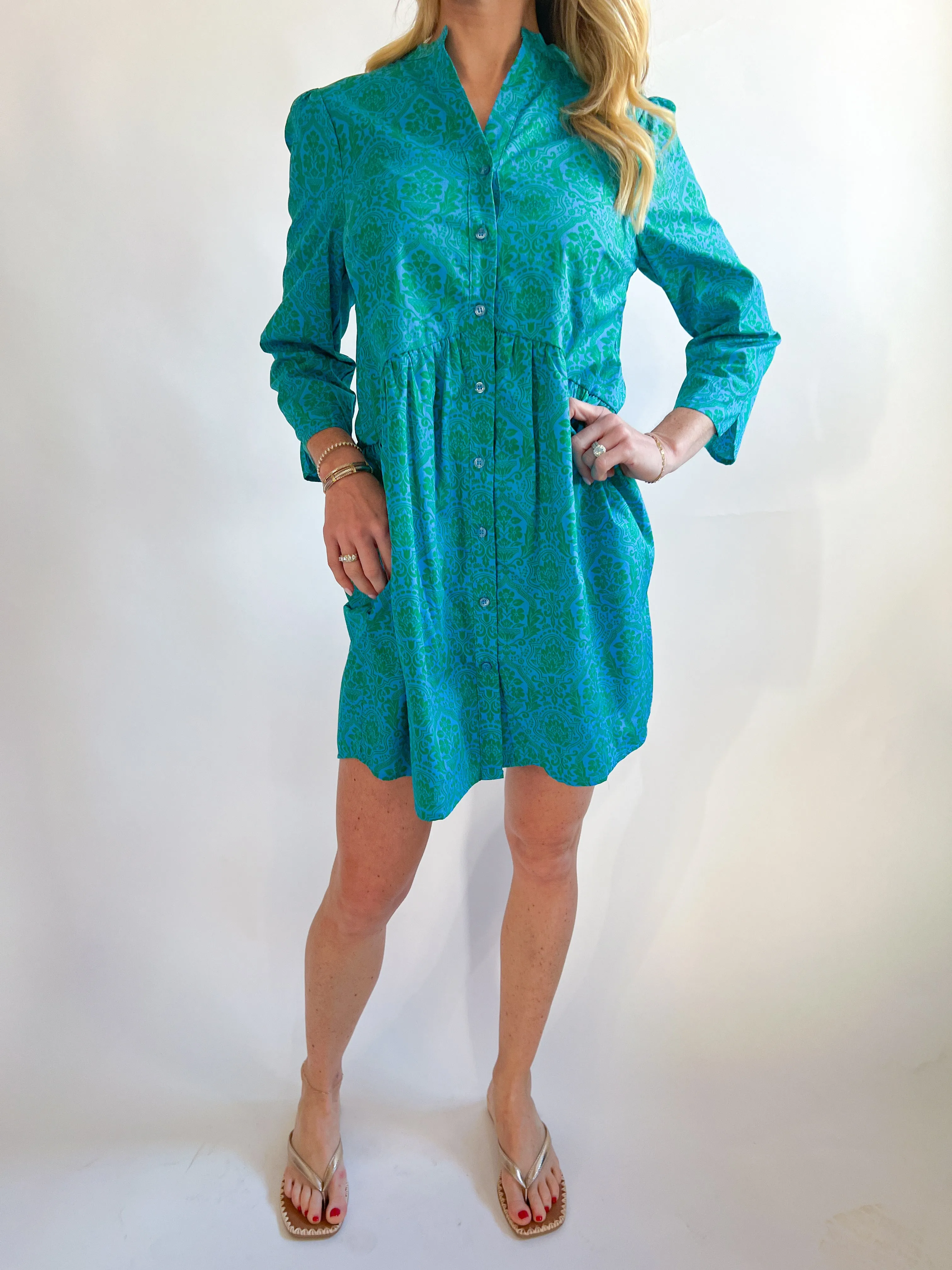 Leila Floral Buttoned Mini Dress