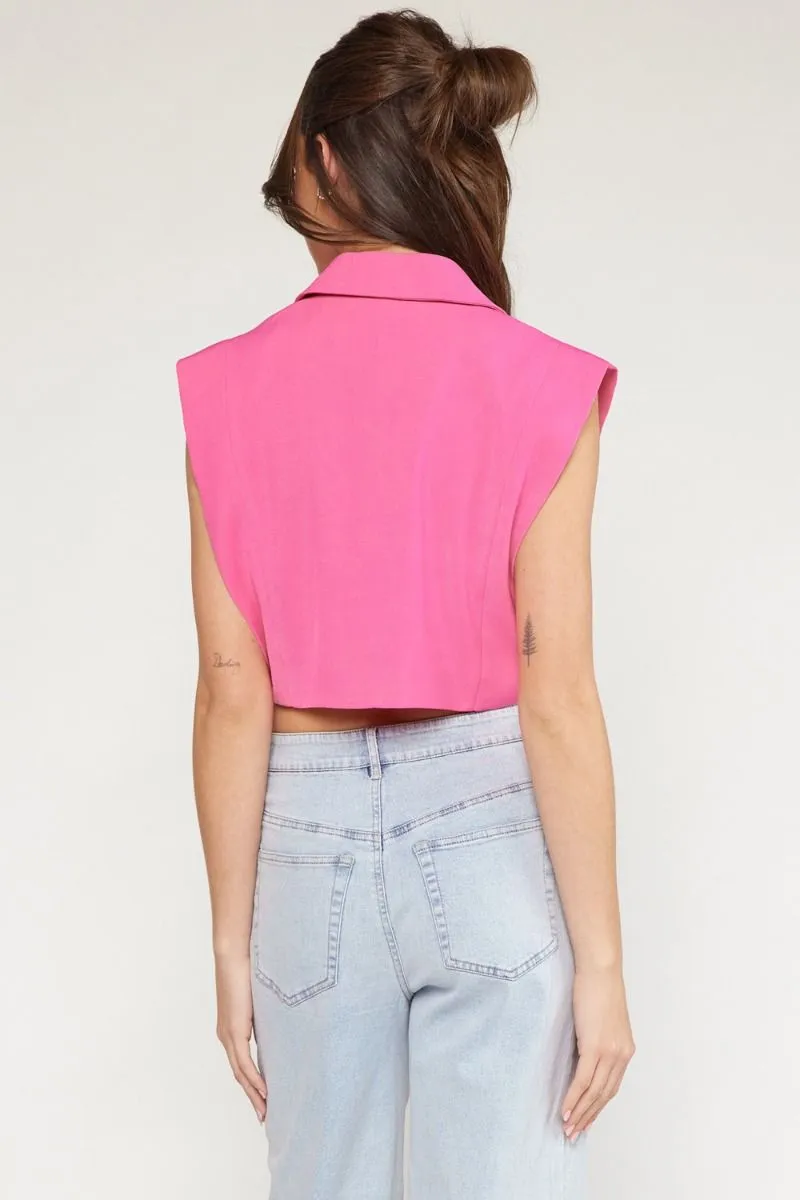 Let's Go Party Top in Pink