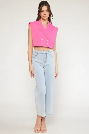 Let's Go Party Top in Pink
