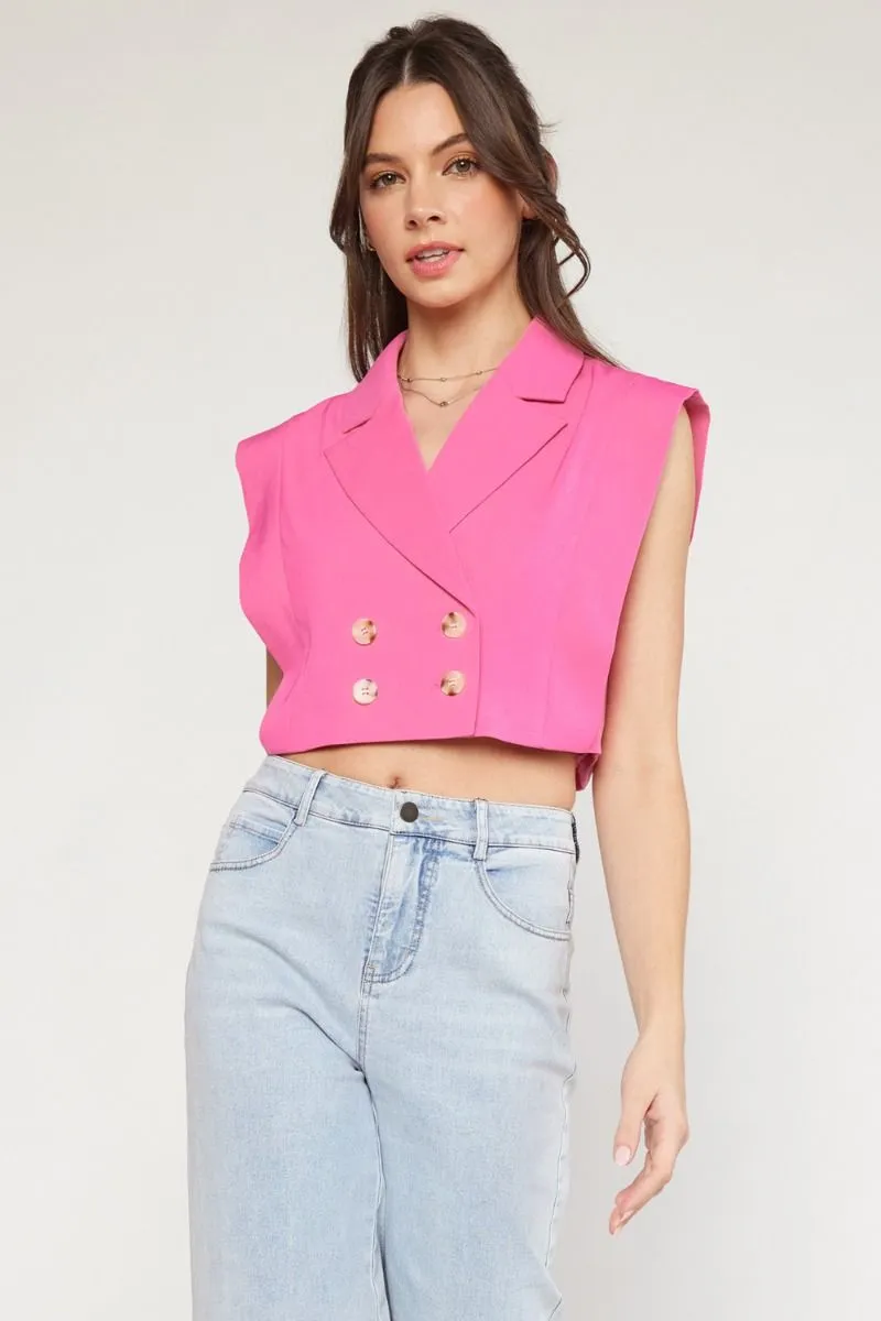 Let's Go Party Top in Pink