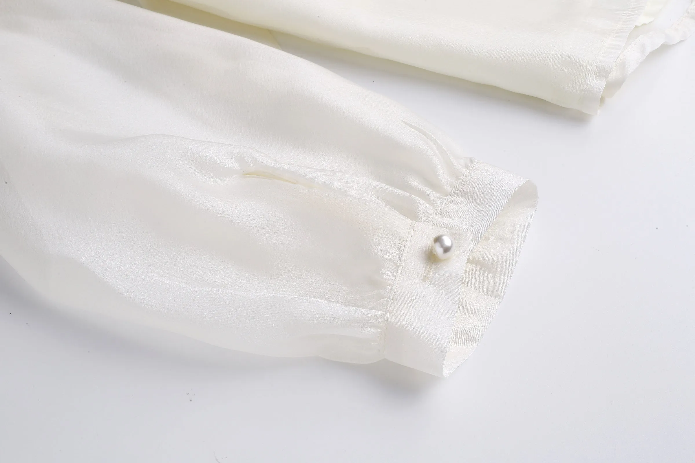 Lightweight Sheer Blouse for Women with a Delicate Bateau Neckline