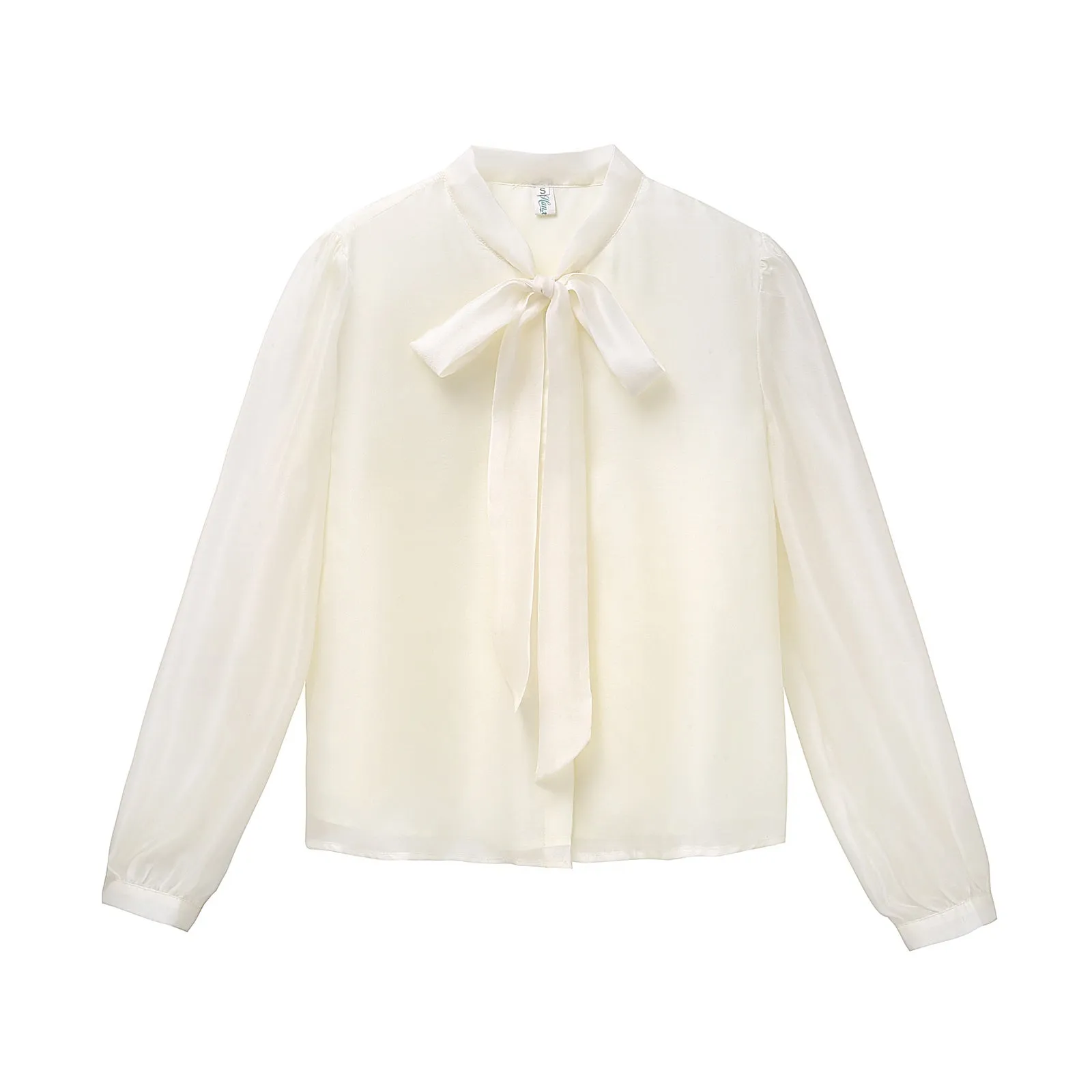 Lightweight Sheer Blouse for Women with a Delicate Bateau Neckline