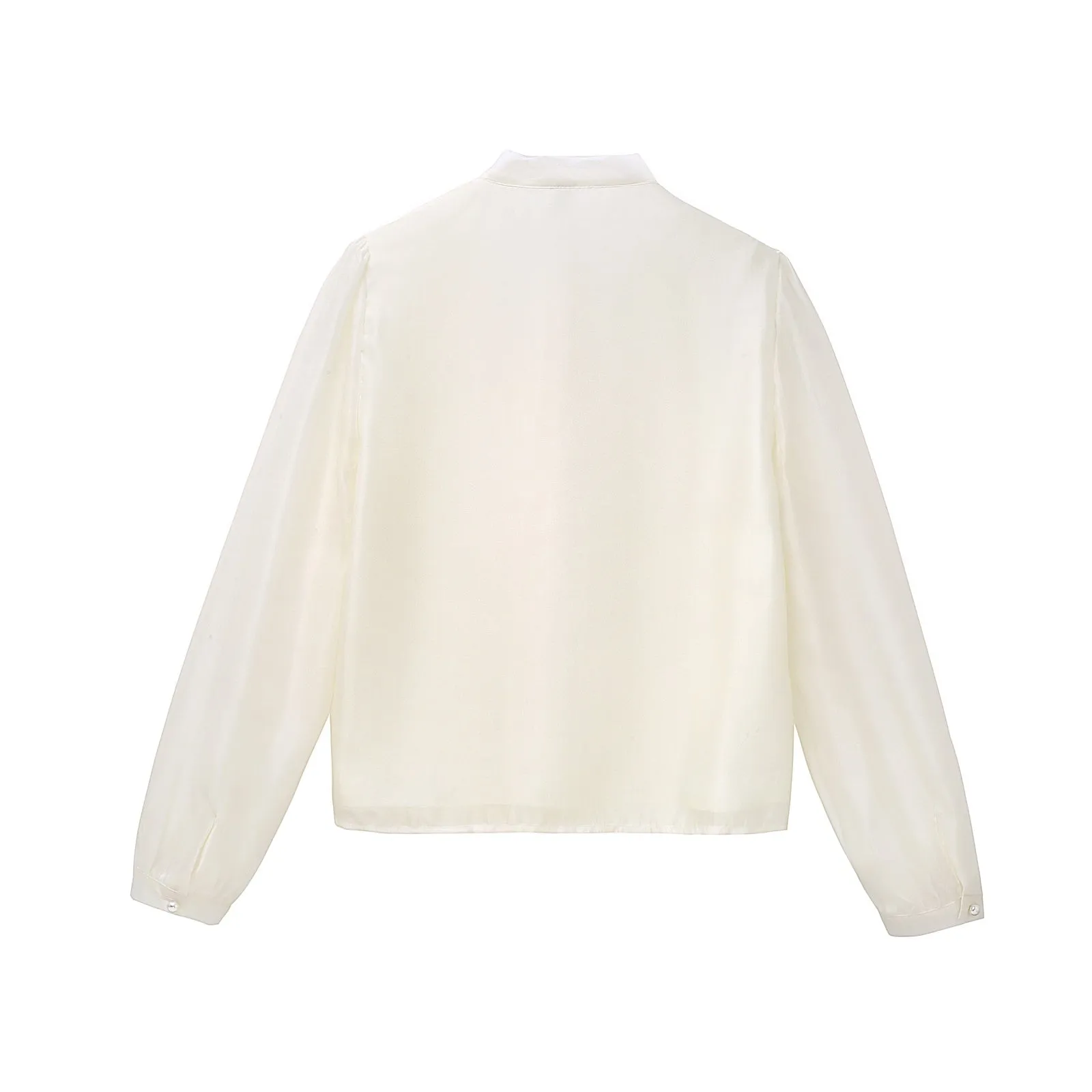 Lightweight Sheer Blouse for Women with a Delicate Bateau Neckline