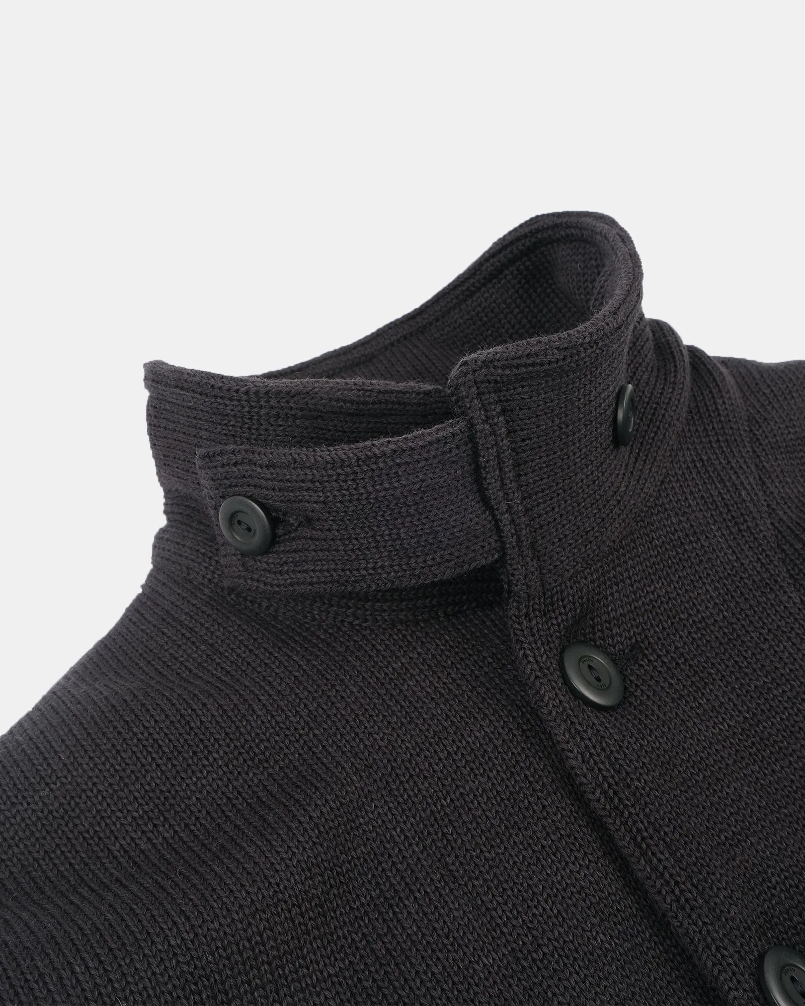 Lined Submariner Sweater Coat - Dark Charcoal