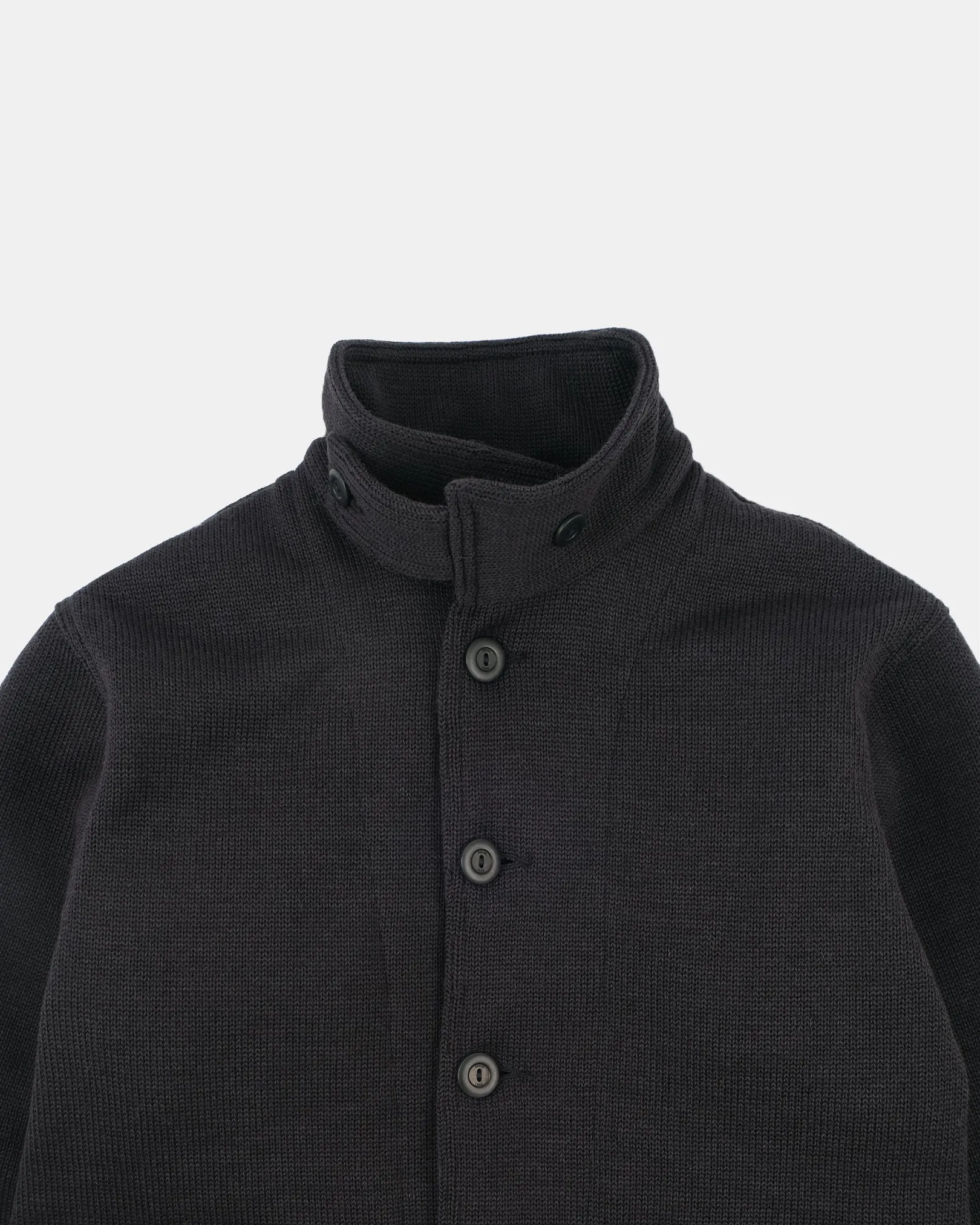 Lined Submariner Sweater Coat - Dark Charcoal
