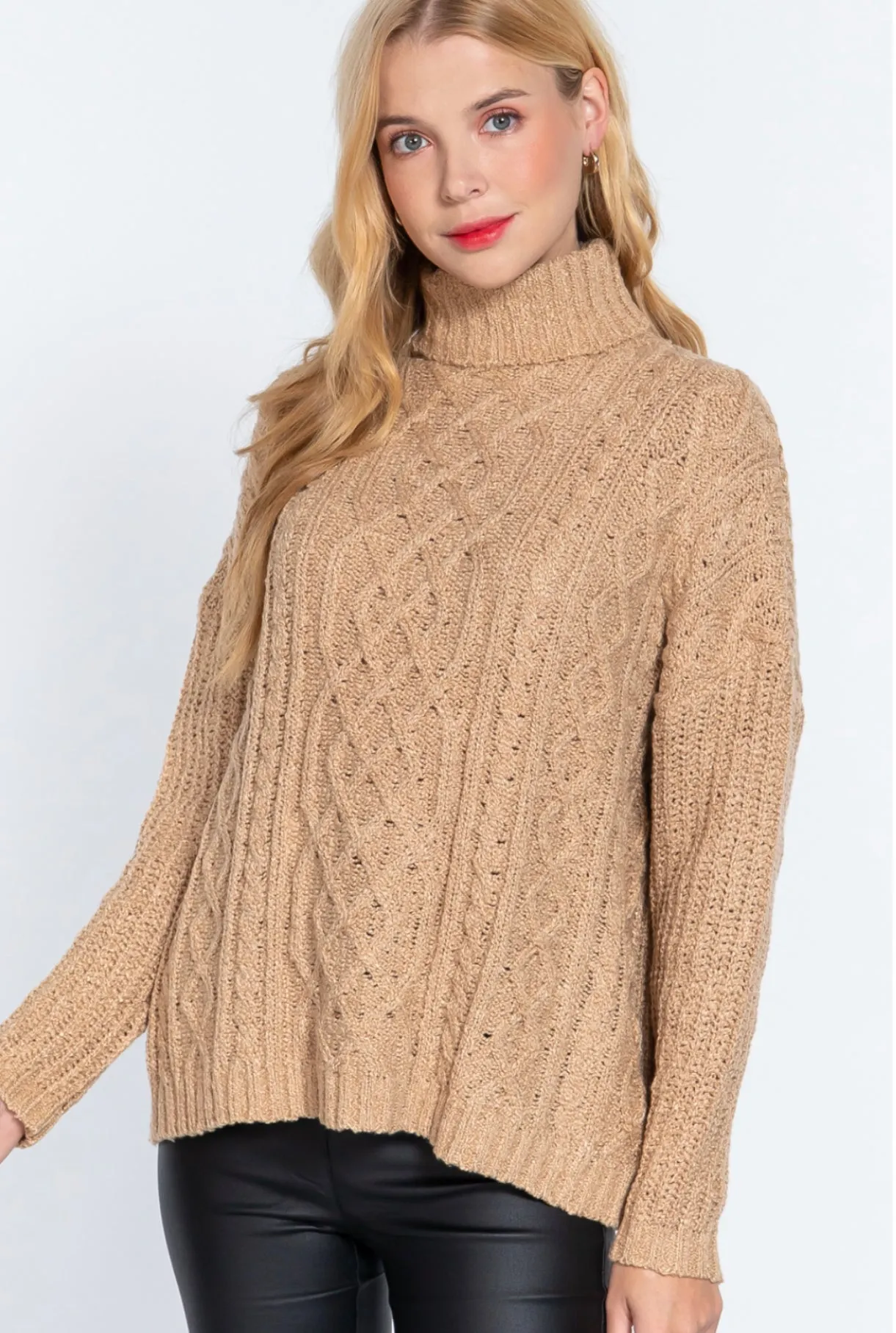 LONG SLEEVE TURTLE NECK TOPS
