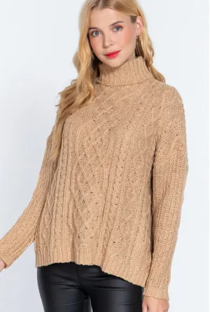 LONG SLEEVE TURTLE NECK TOPS