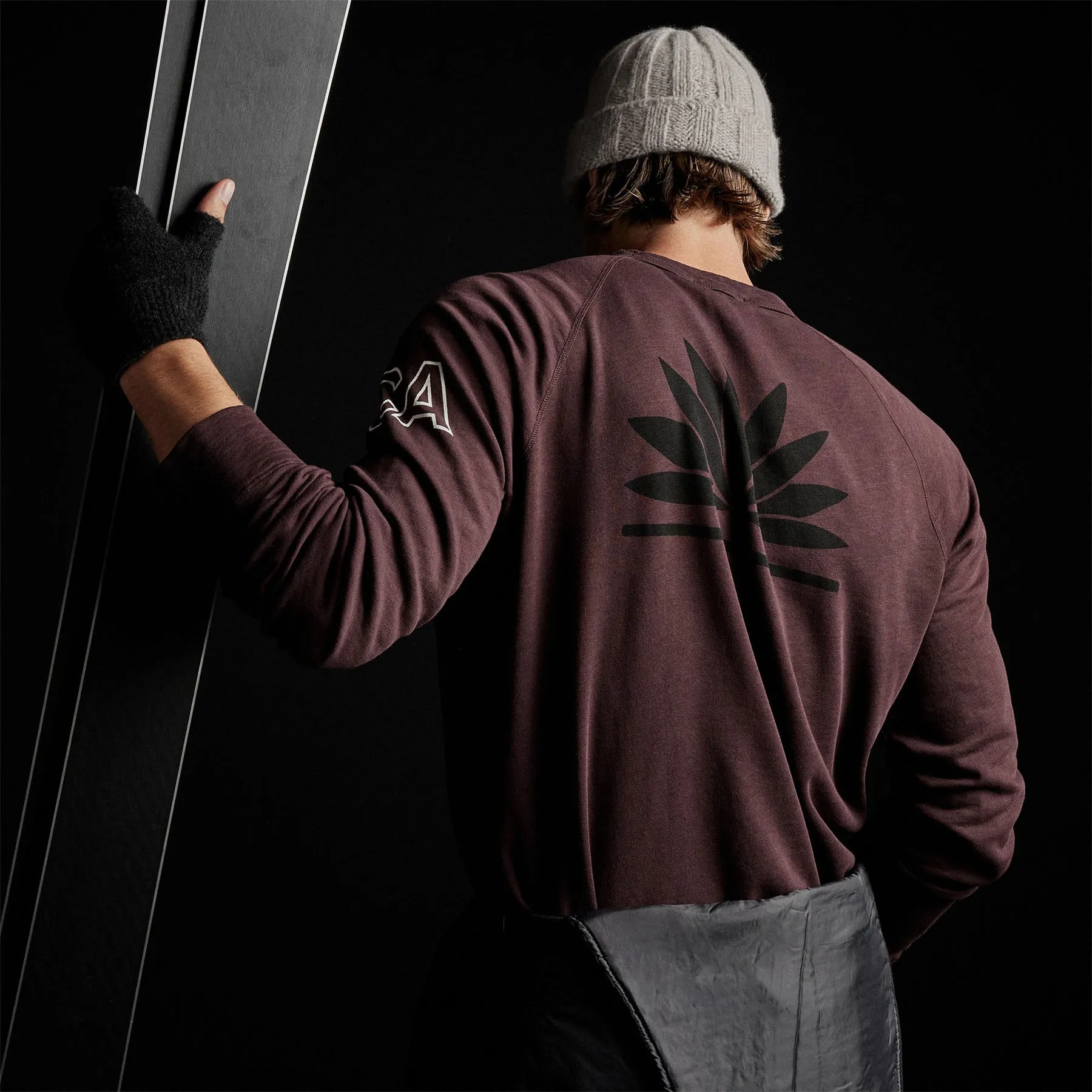 Lotus Graphic French Terry Sweatshirt - Dahlia