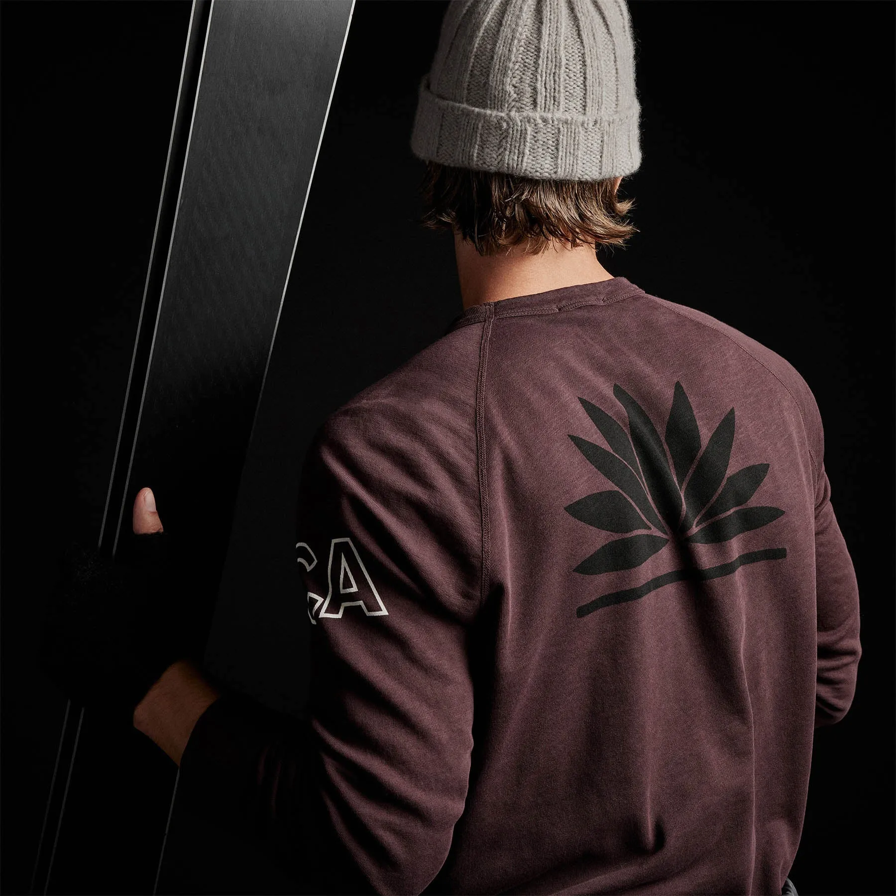 Lotus Graphic French Terry Sweatshirt - Dahlia