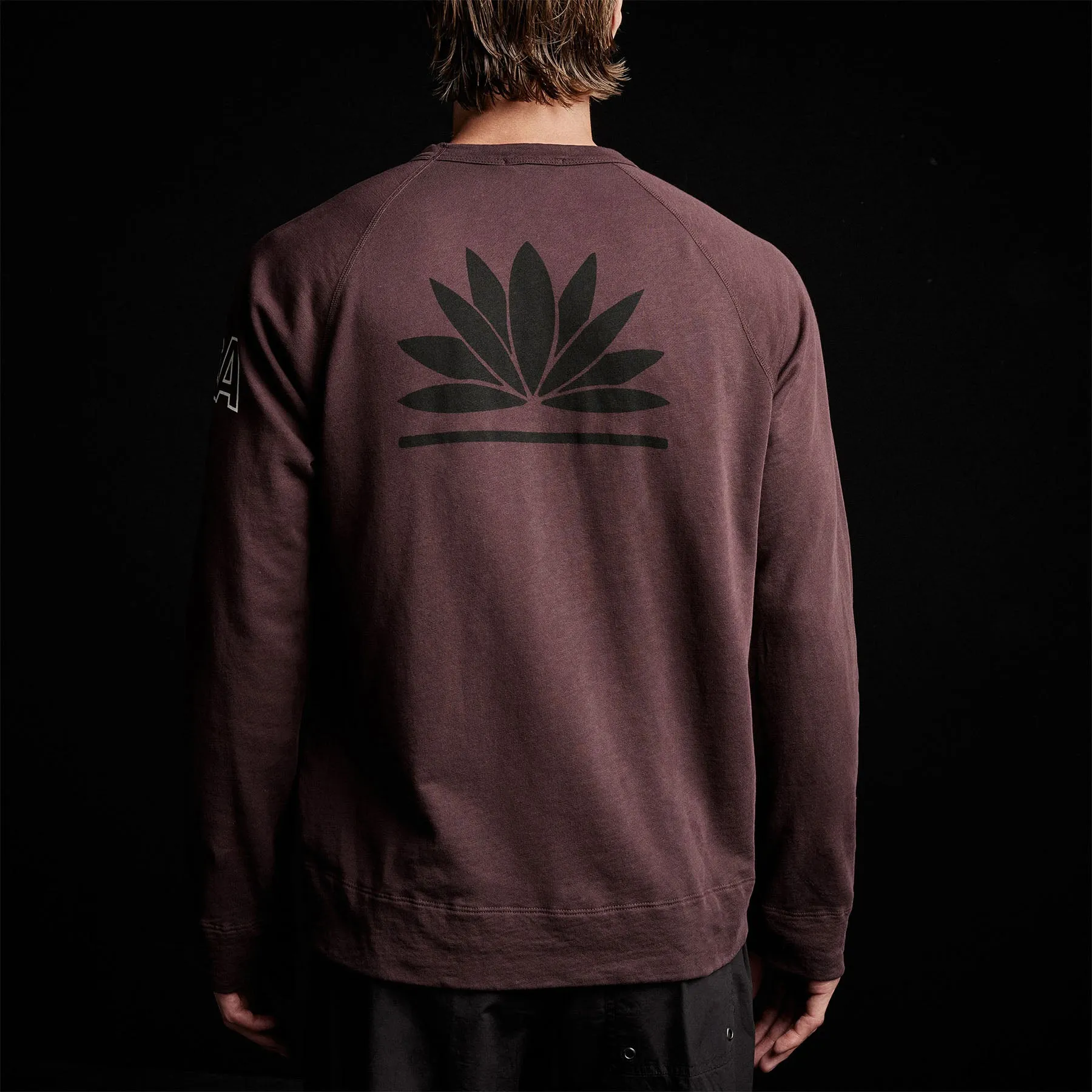 Lotus Graphic French Terry Sweatshirt - Dahlia