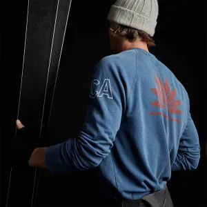 Lotus Graphic French Terry Sweatshirt - Lake Pigment