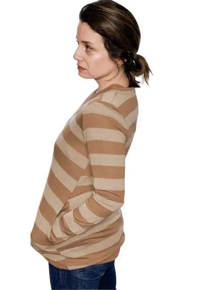 Marie Striped Long Sleeve V-Neck Top