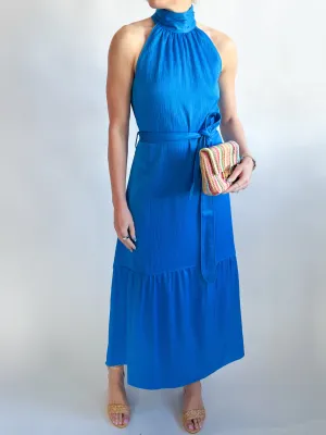 Melia Halter Textured Midi Dress