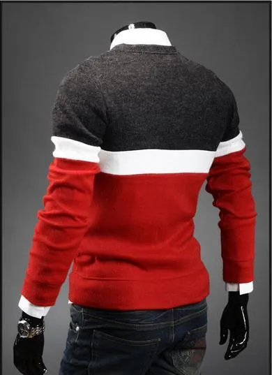 Men's Round Collar Star Sweater
