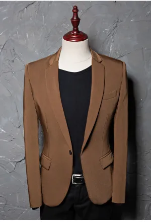 Men's Turndown Collar Blazer