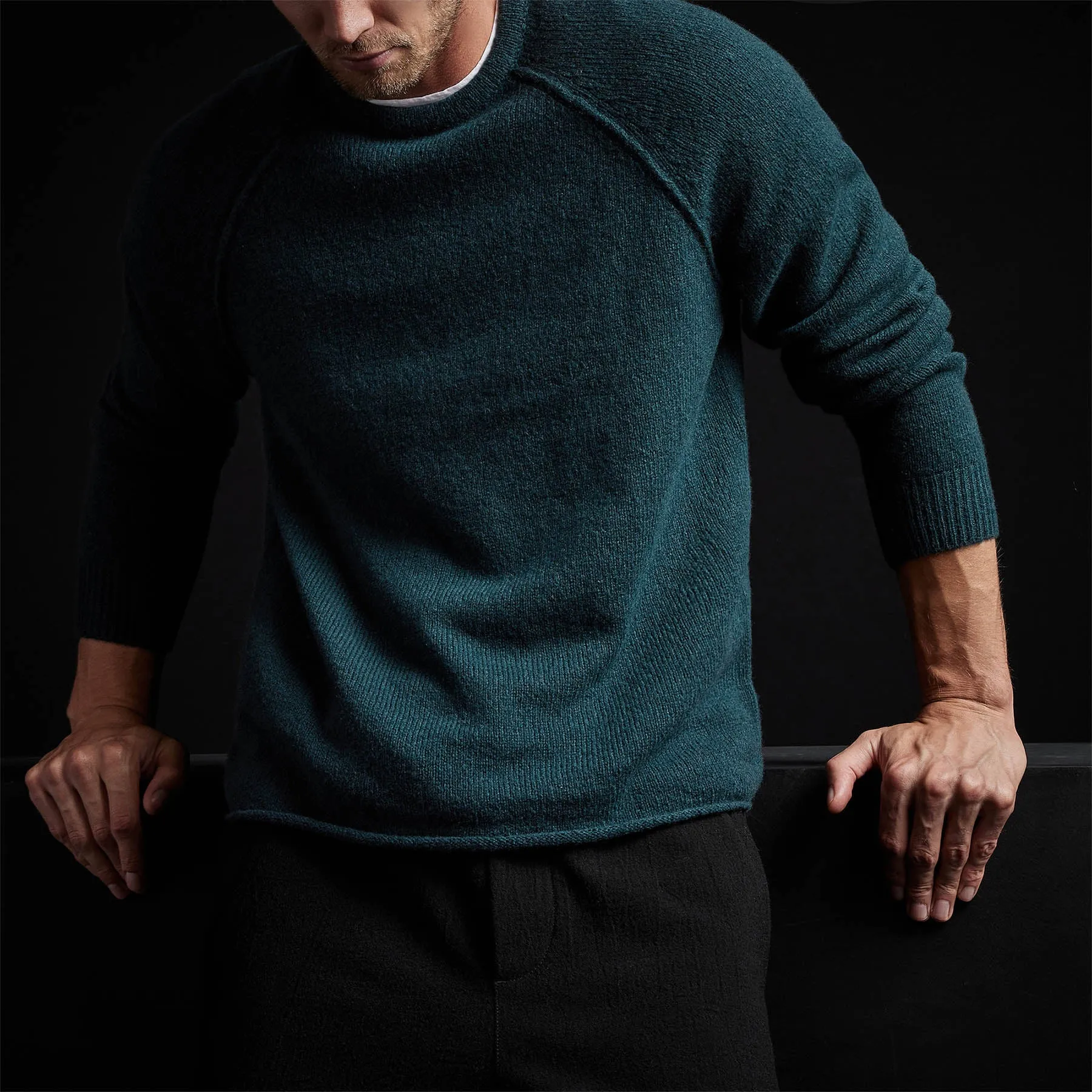 Mid Gauge Cashmere Sweatshirt - Seaweed