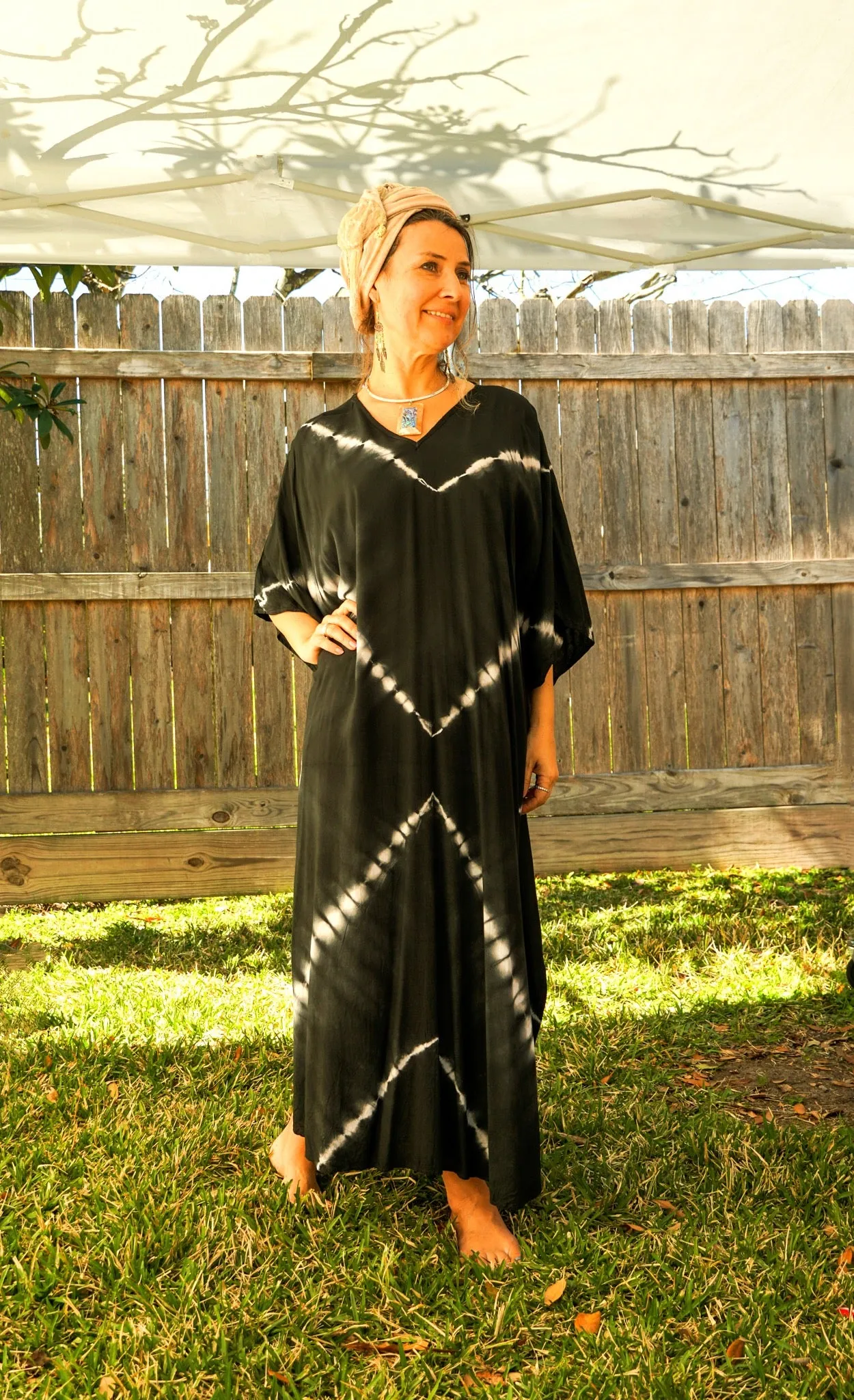 Midnight Diamond Tie-Dye Kaftan