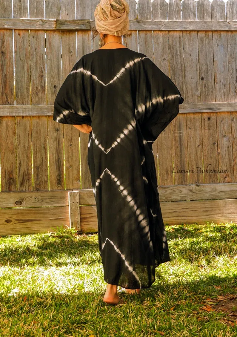 Midnight Diamond Tie-Dye Kaftan