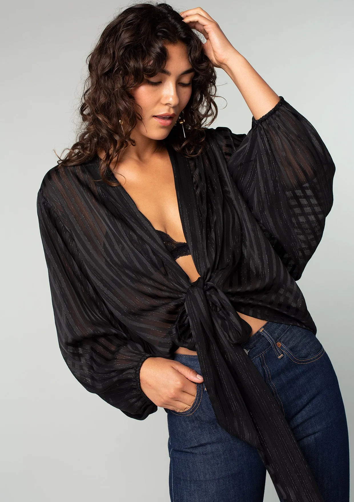 Midnight Magic Kimono Top