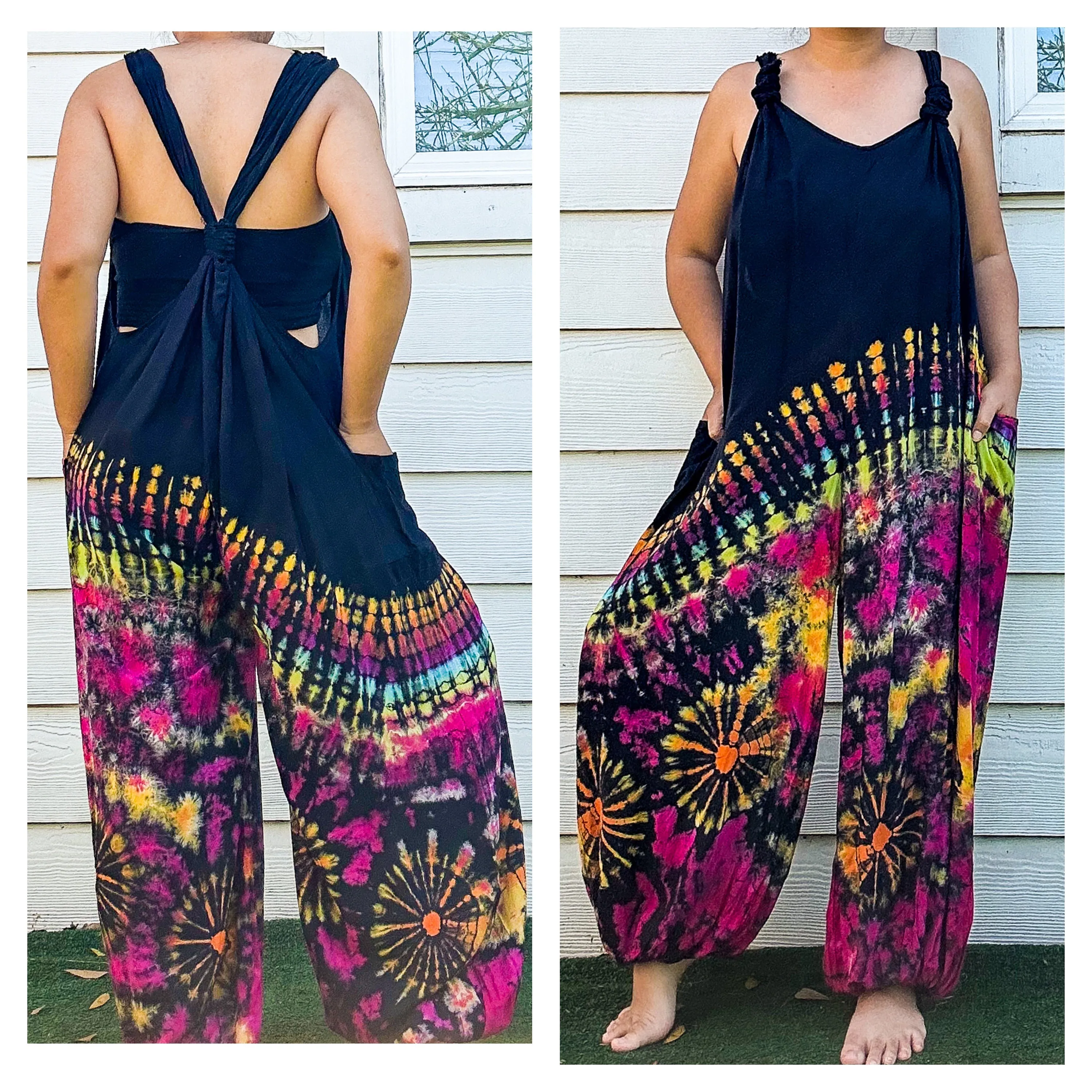 Moonchild Boho Racerback Dungarees Jumpsuit Romper