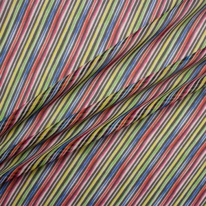 Multi/Bright Striped Silk Georgette