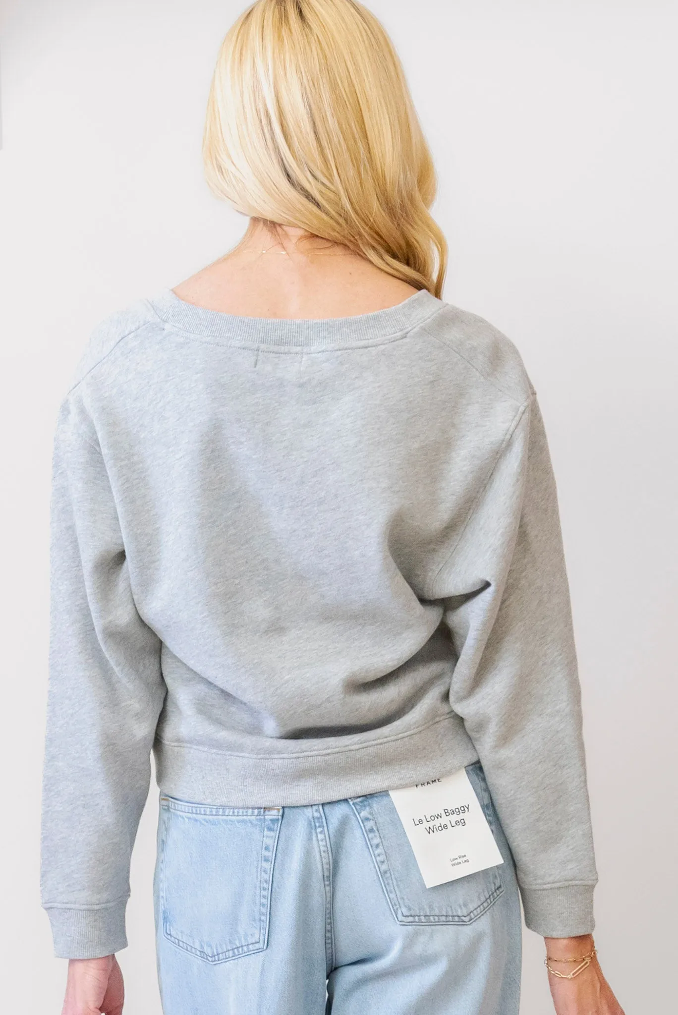 NATION Wyatt Oversized V-Neck Sweatshirt
