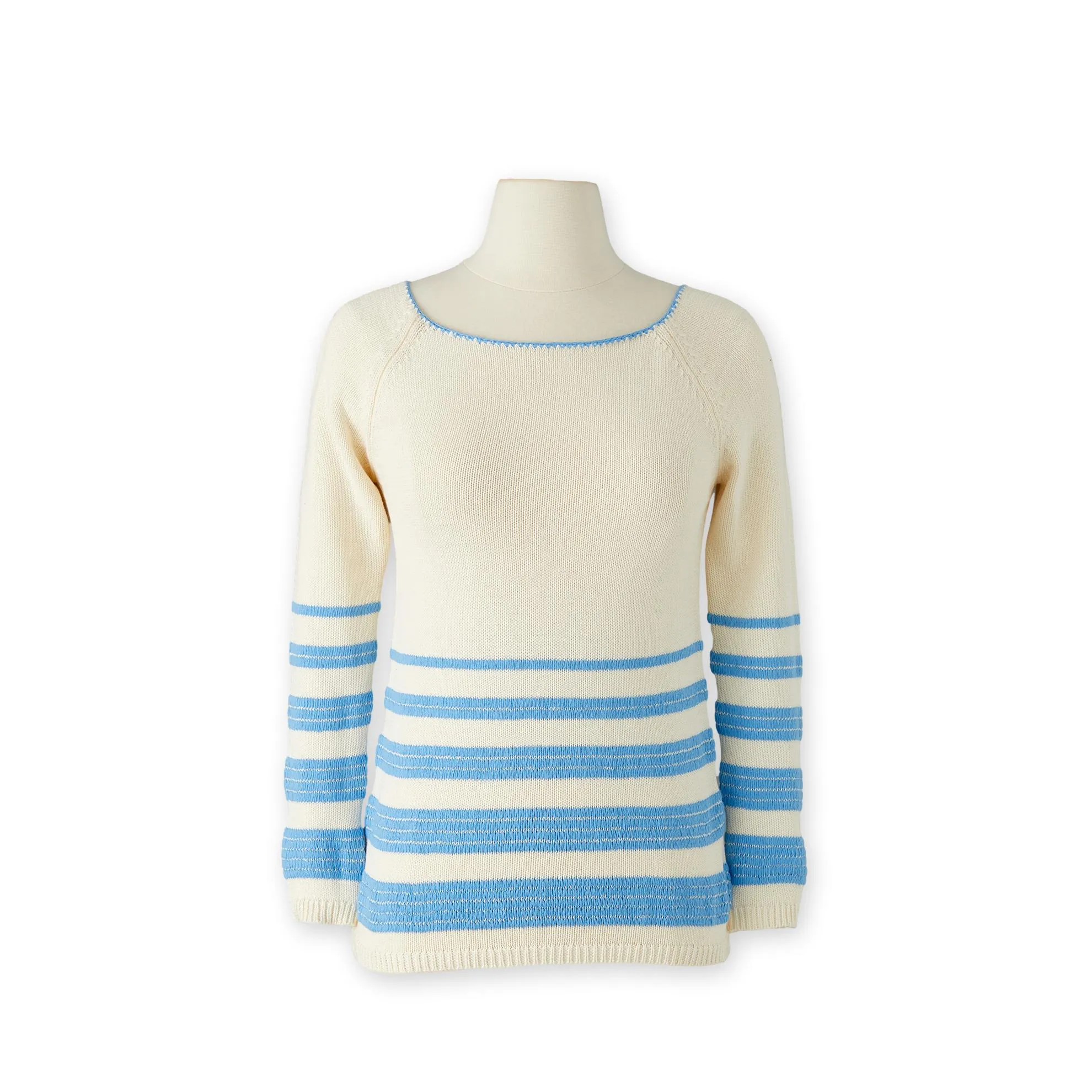 Nautical Stripe Scoop Neck Sweater