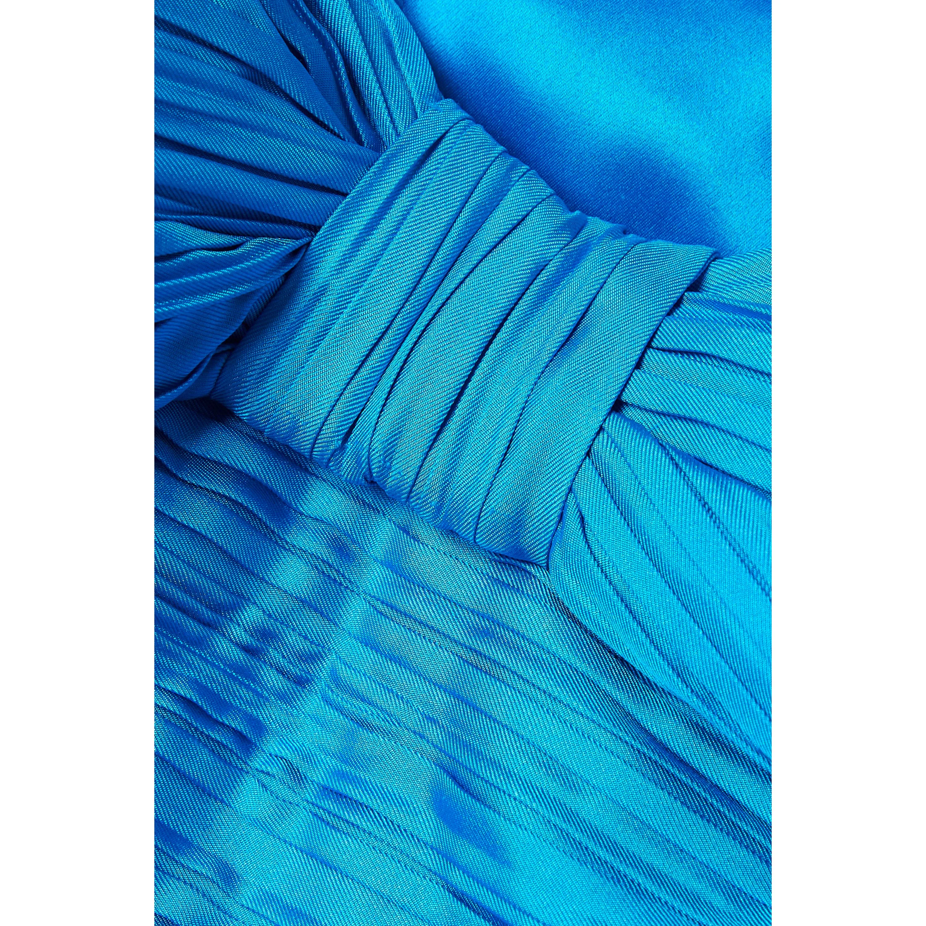 Off-The-Shoulder Plissé Silk-Charmeuse Bustier Top