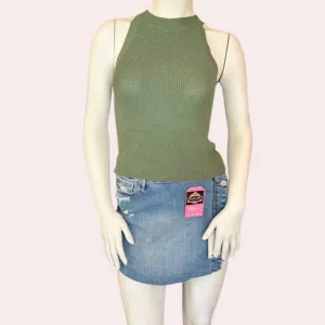 Olive sleeveless top