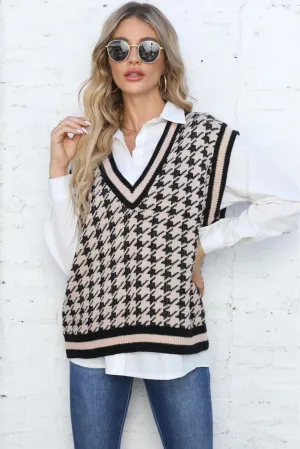 Parisian Vibes Houndstooth Sweater Vest