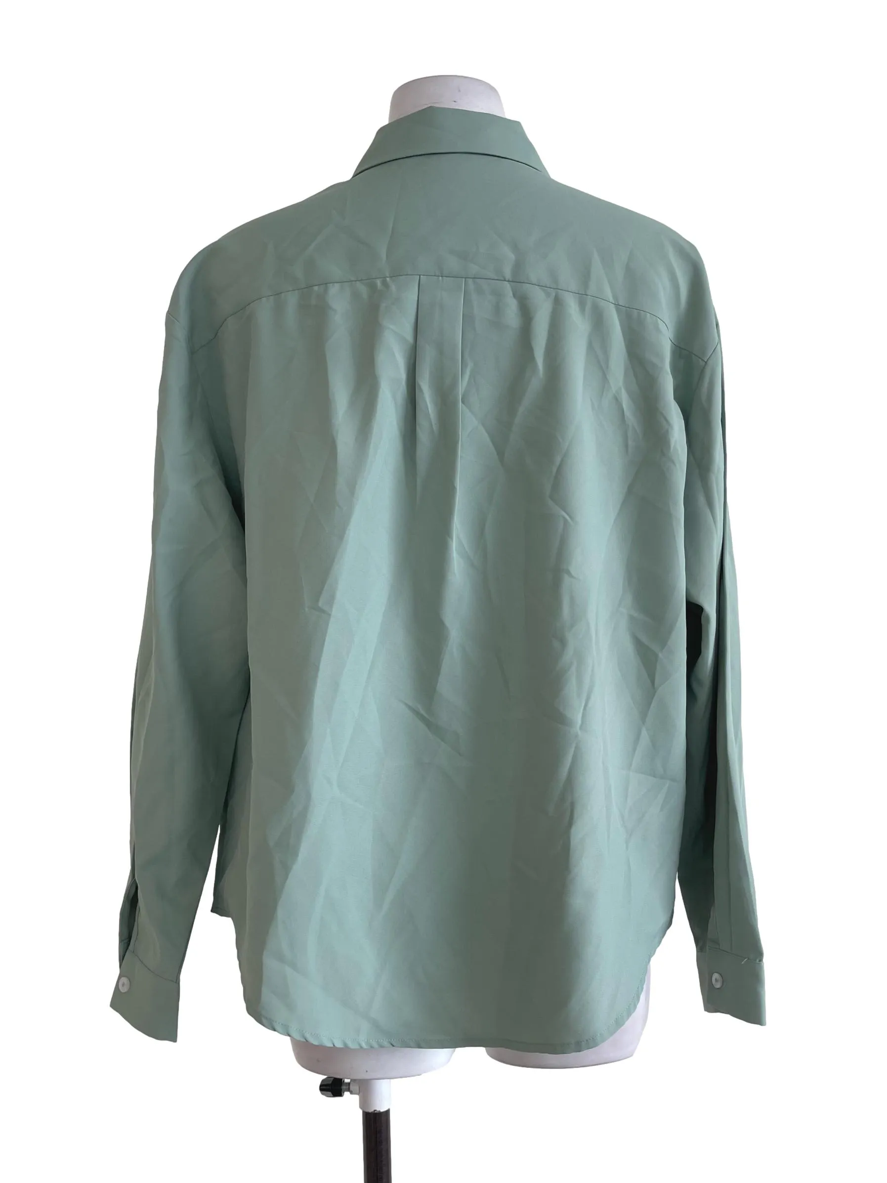 Pastel Green Collared Top