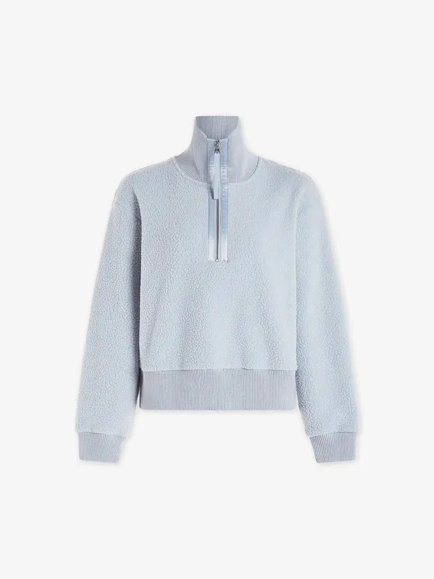 Pearl Blue Roselle Half Zip Fleece Pullover