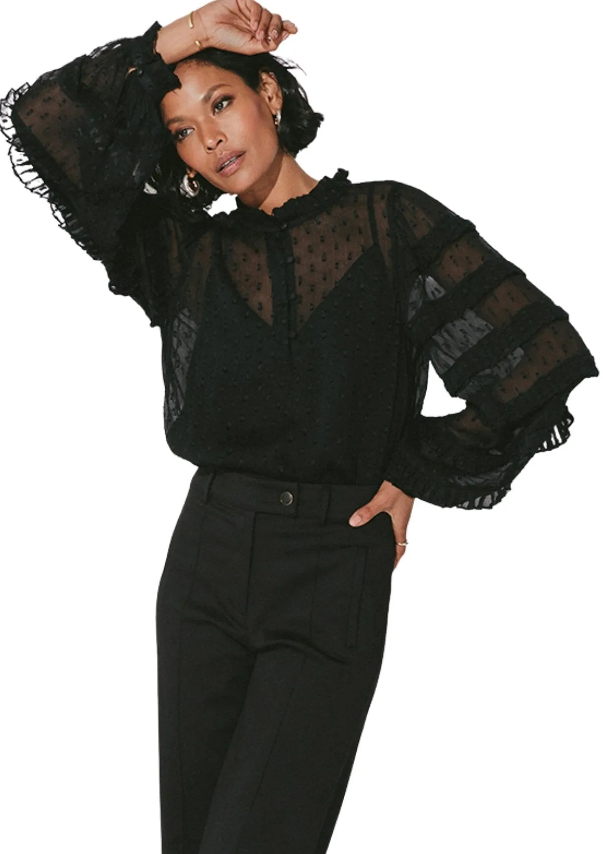 Phoebe Chiffon Blouse | Black