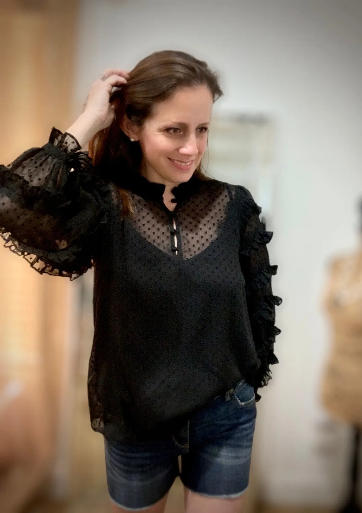 Phoebe Chiffon Blouse | Black