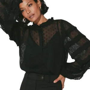 Phoebe Chiffon Blouse | Black