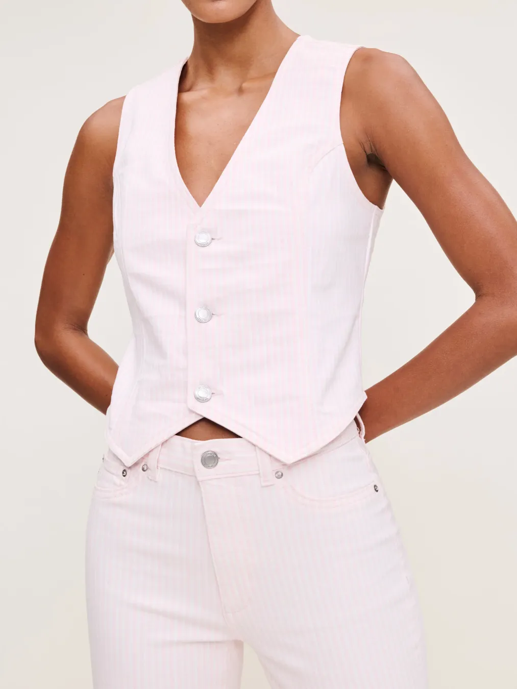 Pink Stripe Vest