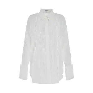 Pintuck Shirt In Ivory