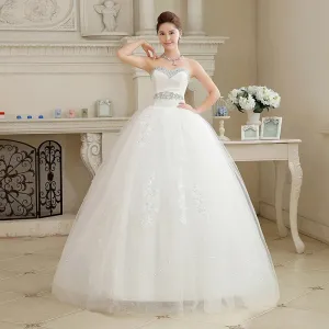 Plus Size Wedding Dresses Long Elegant Strapless