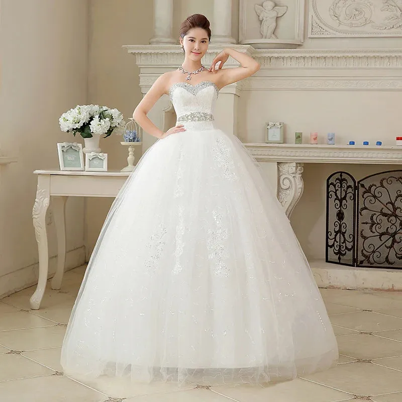 Plus Size Wedding Dresses Long Elegant Strapless
