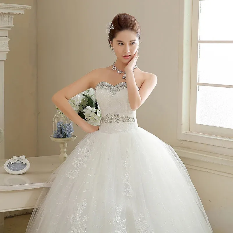 Plus Size Wedding Dresses Long Elegant Strapless