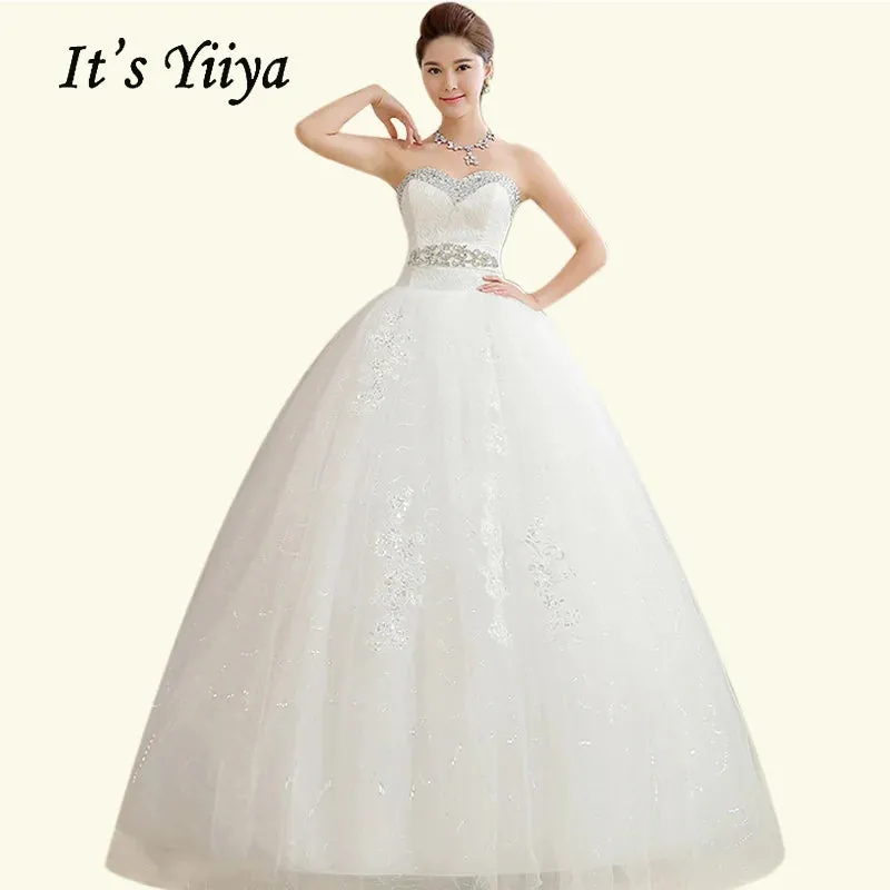 Plus Size Wedding Dresses Long Elegant Strapless