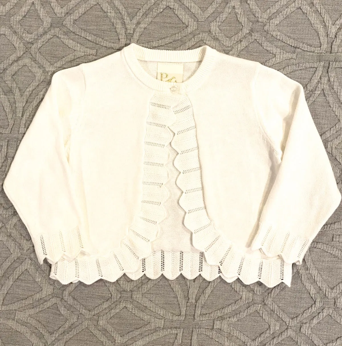 Pointelle Edge Bolero Sweater