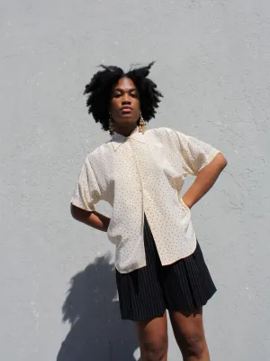 Polka Dot Silk Blouse