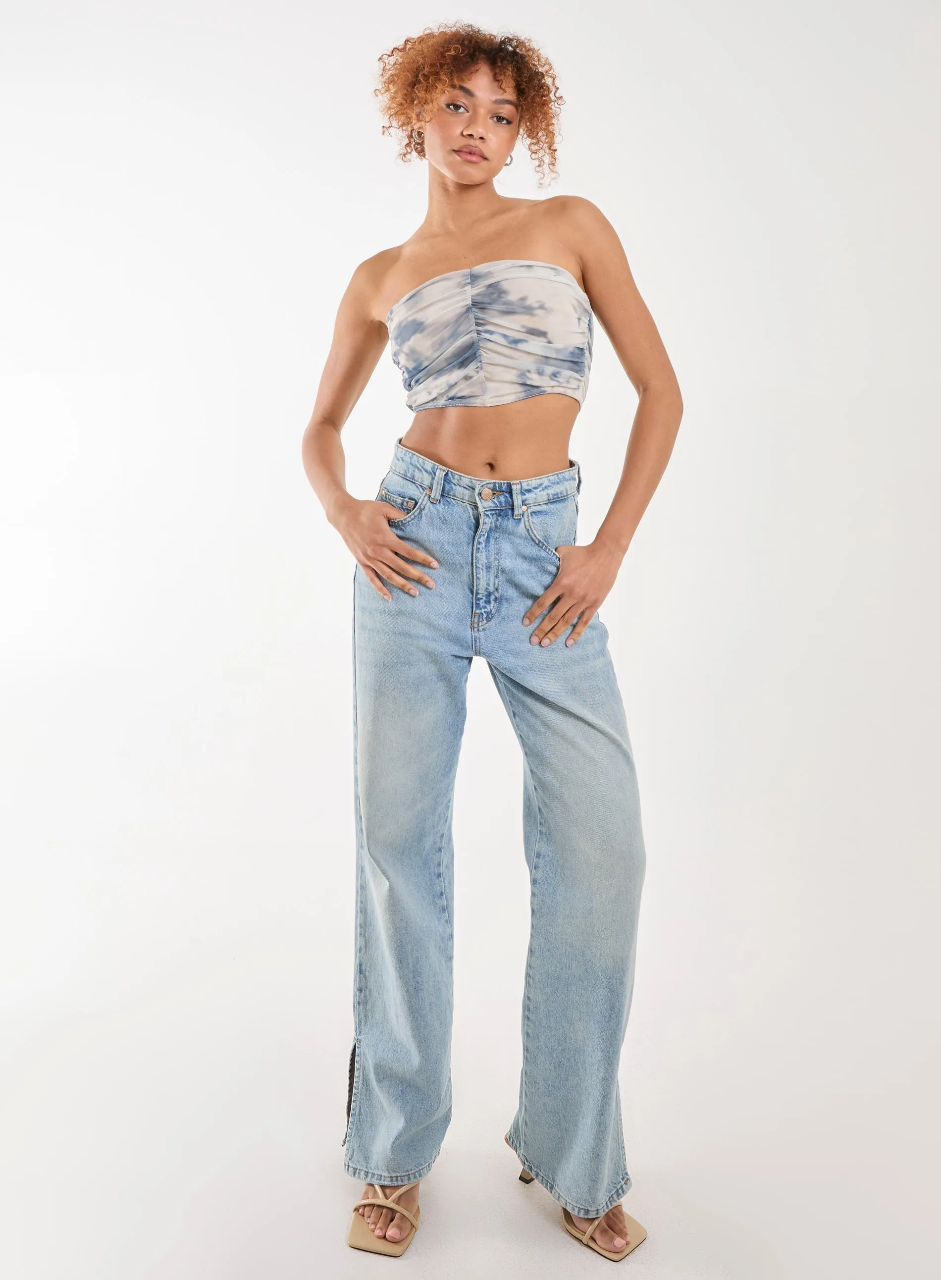 Printed Distressed Print Corset