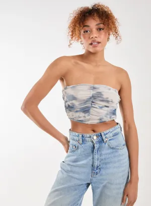 Printed Distressed Print Corset