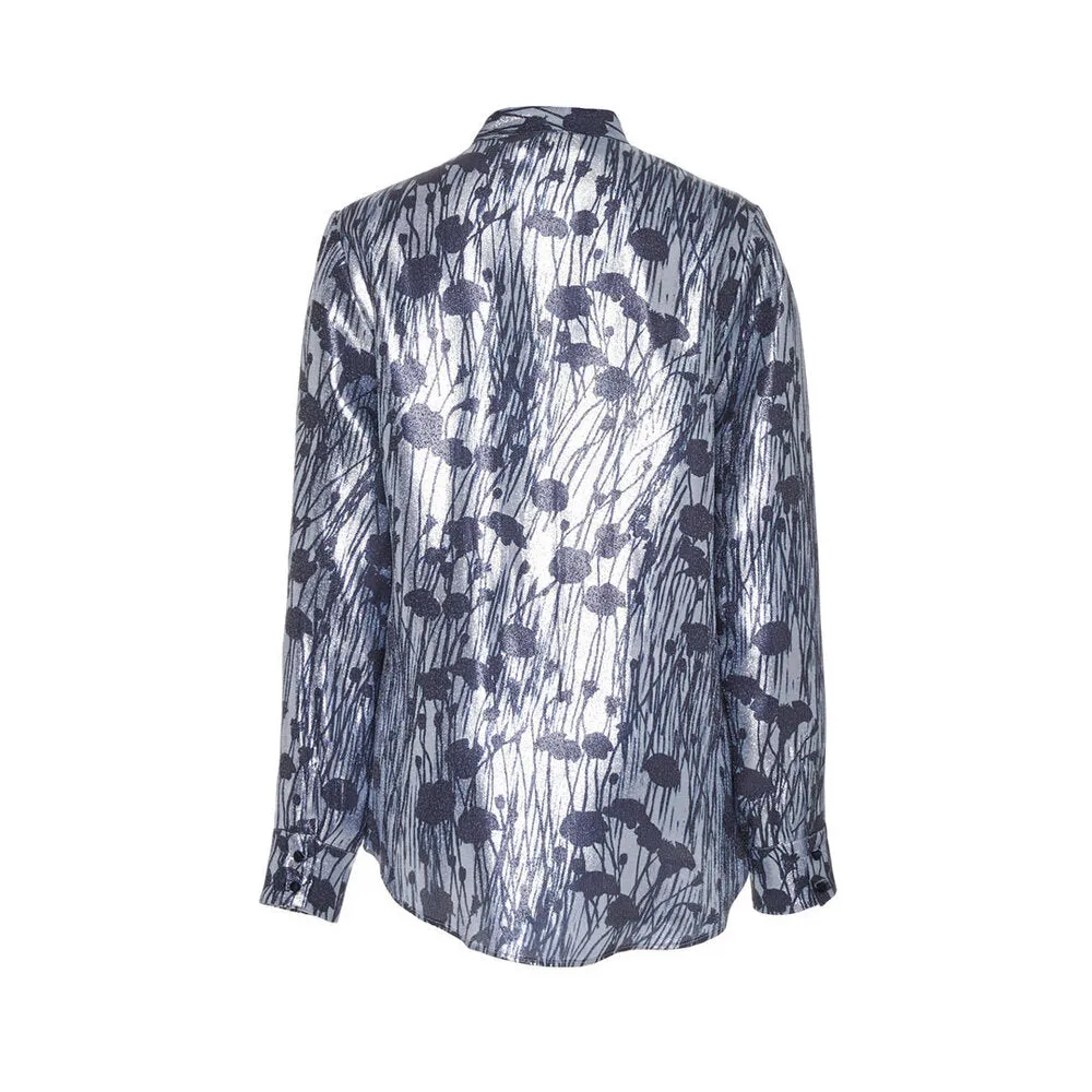 Printed Lamé Blouse