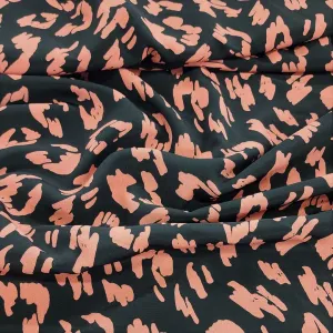 Printed Morrocaine fabric Black/Red 150cn