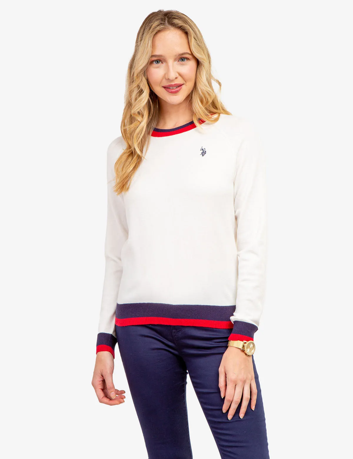 RAGLAN SLEEVE CREW NECK SWEATER