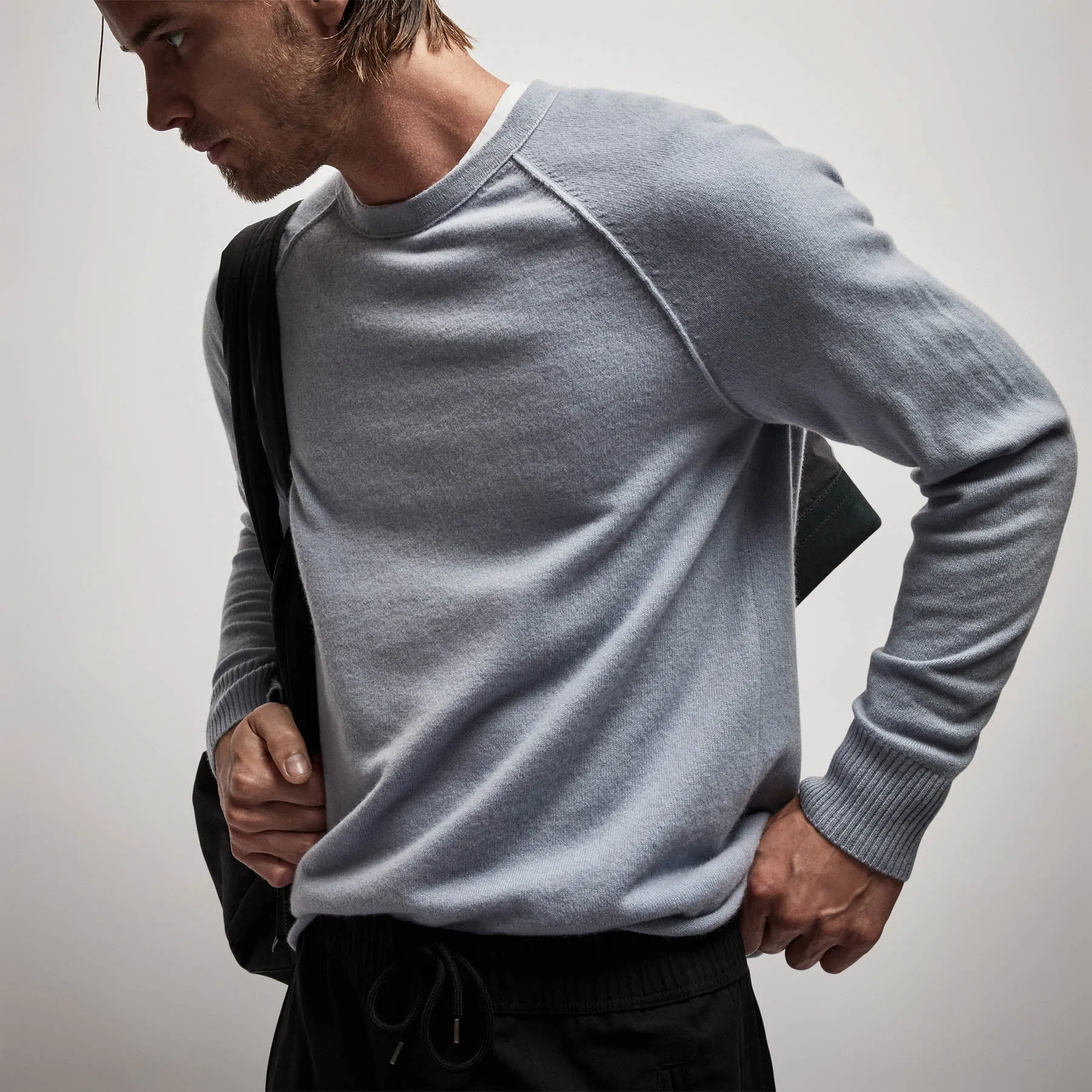 Recycled Cashmere Raglan - Breeze